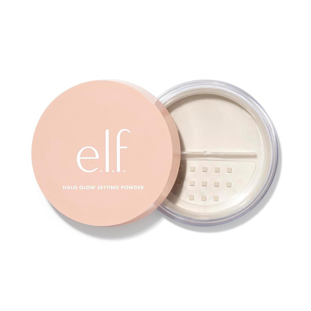 e.l.f. Halo Glow Soft Focus Setting Powder, Silky & Creates Soft Glow Without Shine, Smooths Pores & Lines, Vegan & Cruelty-Free, Light, 0.24 Ounce (Pack of 1)