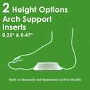 Arch Support Inserts for Flat Feet Women, Gel Arch Cushions for Plantar Fasciitis, Adhesive Arch Pads for Pressure Relief and Foot Pain, 2 Height Options (Clear, Low)