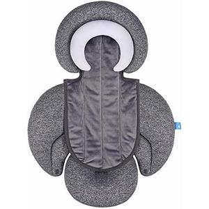 COOLBEBE New 2-in-1 Babybody Cushion for Baby Newborn Infants - Extra Soft Stroller Cushion Pads Car Seat Insert, Perfect for Carseats, Strollers, Swings, Grey