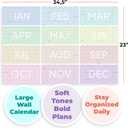 2 x Large Wall Calendar 2026 (34.5 x 23 inches), 2026 Calendar Monthly Planner for Wall, Colorful Aesthetic Design, Horizontal Layout, Heavyweight Uncoated Text Paper (Comes Folded in Special Envelope).