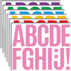 Bemeol 36 Sheets Letter Stickers 3 Inch Vinyl Letters Alphabet Stickers Self Adhesive Stick on Letters for School Office Home Bulletin Boards Mailbox Decor(Multicolor,3Inch)