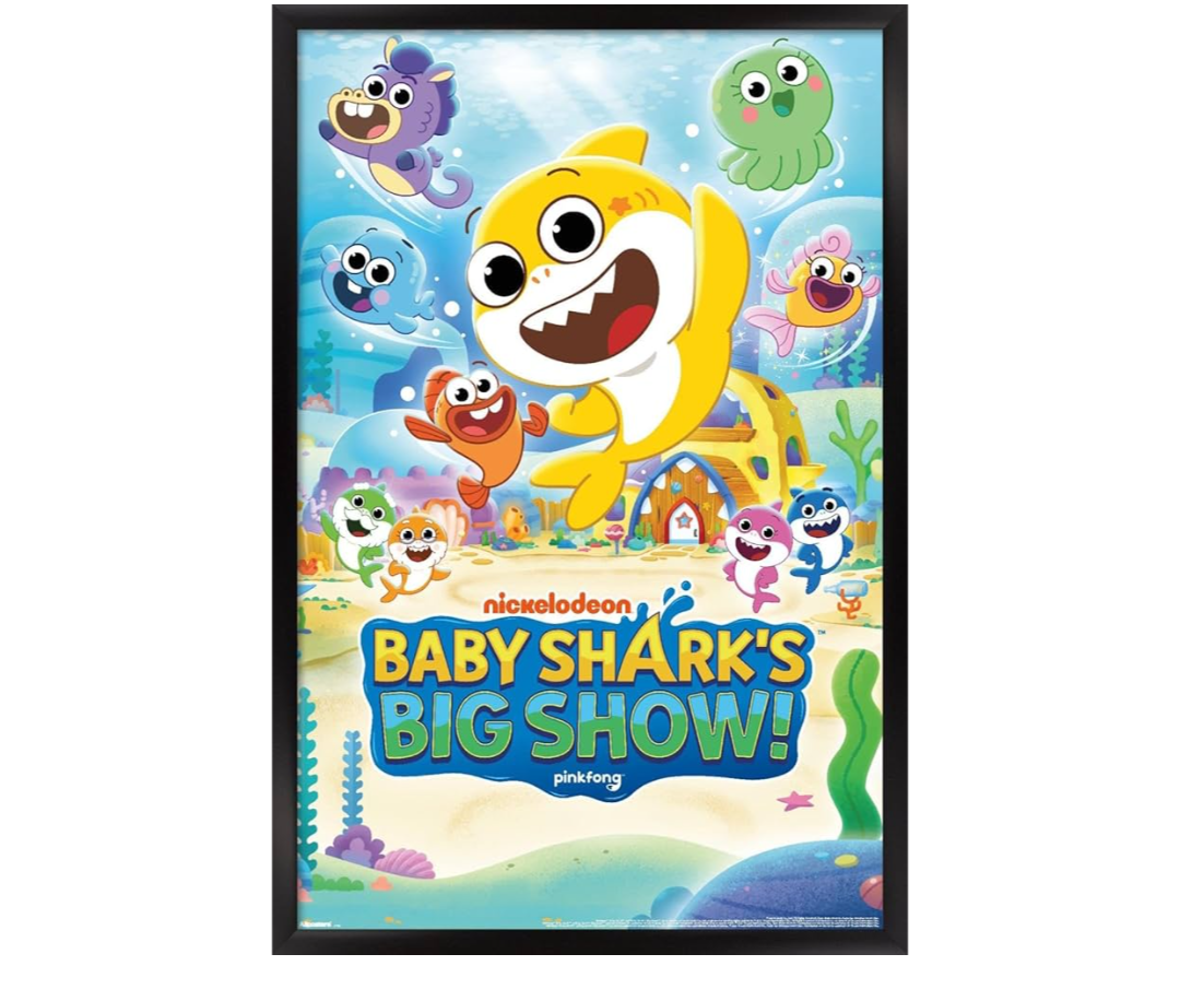 Baby Shark's Big Show (2020) - One Sheet Wall Poster, 34L" x 22.4W", Black Framed Version