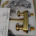 Bathroom Faucet Antique Brass GGStudy 2 Handles 4 Inches Centerset Bathroom Vanity with Drain Assembly and Supply Hose Lavatory Faucet Mixer Double Handle Tap