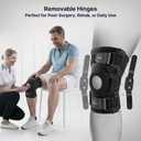 Fit Geno Hinged Knee Brace for Meniscus Tear: Adjustable Knee Support for Knee Pain w/Side Stabilizers & Hinges for Injury or Surgery Recovery - Men and Women