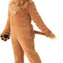 Kids Lion Costume,Boys Girls Lion Onesie,Kids Halloween Animal Outfit