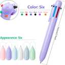 2 x 18 Pack Ballpoint Pens, 0.5mm 6-in-1 Colored Ballpoint Pen, Retractable Fine Point Pens, Colorful Ballpoint Pen Gel Ink Pens, Ballpoint Pens Smooth Writing Pens, for School Office Supplies