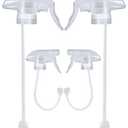 4 Pack 360° Spray Nozzles for 8oz, 16 oz Glass Spray Bottles, Spray Nozzles with Mist Stream Sprayer for Kitchen, Garden, Home and Office, Cleaning Solutions