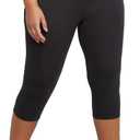 Hanes Comfortblend Women's Capri Legging (3X, Black)