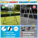 Swing Stand Frame with Sensory Swing Pod Chair, Heavy-Duty X-Shaped Sensory Swing Stand for Kids, Indoor & Outdoor Autism X-Shaped Swing Frame, 330LBS Capacity for Home Backyard Park