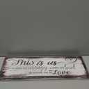 Home Sign Wall Decor Vintage Family Wall Art Rustic Farmhouse Family Sign This is Us a Little Bit of Crazy a Little Bit Loud and Whole Lot of Love Artwork for Bedroom Living Room Home Decoration 6x17"