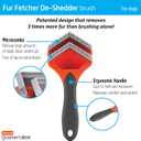 Hartz Groomer's Best Fur Fetcher De-Shedder Dog Brush,Black