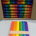 WISYOK 2000 Jumbo Rainbow Popsicle Sticks - 6 Inch Wooden Rainbow Craft Sticks, Great for DIY Craft Creative Designs and Children Education, Home Art Projects