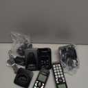 Panasonic Cordless Phone with Answering Machine, Advanced Call Block, Bilingual Caller ID and High-Contrast Display, Expandable System with 2 Handset Cordless Telephones - KX-TGD832M (Metallic Black)