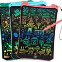 EooCoo Toddler Drawing Toys, 3 Pack 10" LCD Writing Tablet Learning Toys for Kids, Mess Free Coloring Used for Travel Games, Toddler Easter Basket Stuffers, Girls Boys Gifts for 3 4 5 6 7 Years Old
