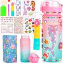 Decorate Your Own Water Bottle Kits for Girls, Christmas Gifts for 5 6 7 8 Years Old Girls, Birthday Gifts for Little Girls, Mermaid Toys for Girls, Mermaid Painting Gifts for Girls