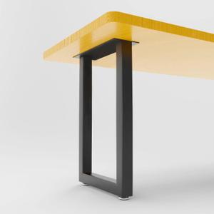 Luffioner Metal Table Legs 28 Inch,Table Legs Replacement Heavy Duty Square Tube Desk Legs Furniture Legs for Coffee Table, Dining Table, 28"X 17.7", Rectangle-shape