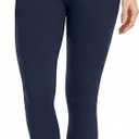 iaoja High Waisted Leggings for Women with Pockets - Tummy Control Soft Workout Running Yoga Printed Pants (XX-Large-3X-Large, 03navy Blue)