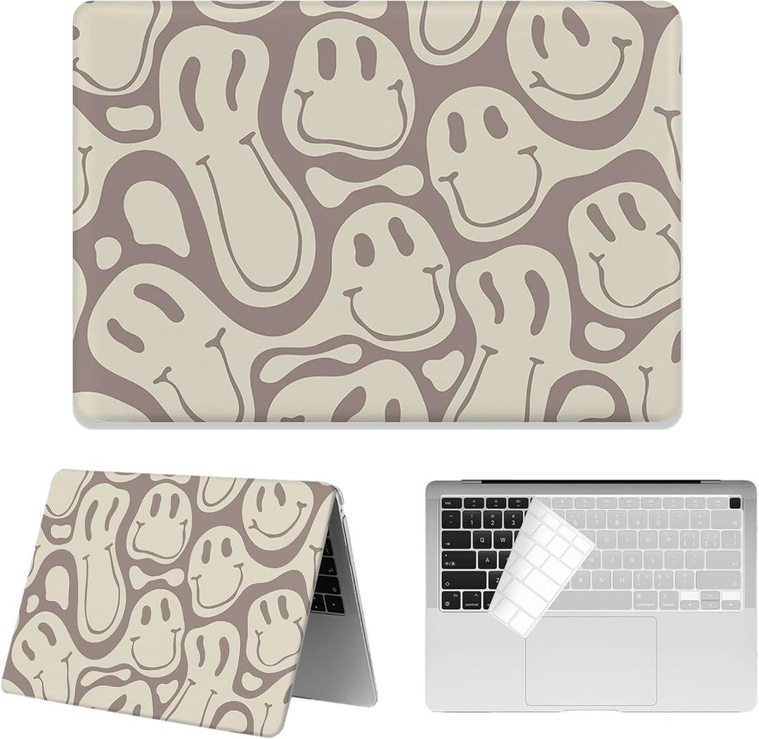 Watbro Compatible MacBook Air 13 inch Laptop case 2020 2019 2018 Release A2337 M1/A2179/A1932, Retro 70's Modern Pattern case, Suitable for MacBook Air 2020 with Touch ID