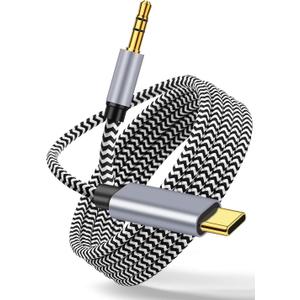 LecLooc USB C to 3.5mm Aux Cable 6FT, Type C 3.5mm Audio Cord for Google Pixel 4 3 2 XL, Galaxy Note 10/10+/S20/S20+/S 20 Ultra/Note 20/20 Ultra, OnePlus 6T/7/7Pro/7T/8/8Pro,Moto,Essential