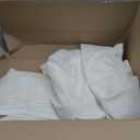 CUCRAF Natural Off White Linen Non See Through Semi Sheer Privacy Curtains 96 Inches, Light Filtering Curtain for Bedroom Living Room, 2 Panels Set Rod Pocket & Back Tab Window Drapes (52 x 96 Inch)