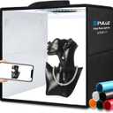 PULUZ Light Box Photography, 12"x12" Professional Dimmable Shooting Tent Kit with CRI >95 White Lighting 120 LEDs Lights + 6 Photo Backdrops for Product Display