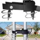 Heavy Duty Double Gate Latch for 1-3/8" Frame, Farm Gate Latch & Chain Link Fence Latch with Padlock Hole, Galvanized Steel Latches for Metal Gates on Ranch, Yard & Farm.