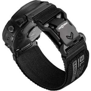 Bandletic Compatible with Garmin Fenix 5X 6X 7X Watch Band - 26mm Easy-Fit Rugged Nylon Strap with Magnetic Fidlock V-Buckle for Fenix 8 51mm/7X 6X Pro/5X Plus/3/3 HR/Tactix/Epix Pro2 51mm/Instinct 2X (Black)