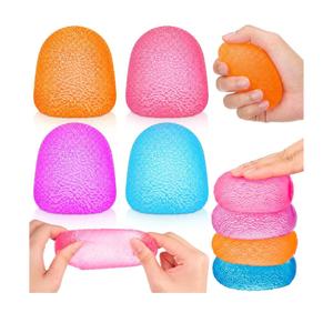 4 Pcs Gummy Squeeze Gumdrop Fidget Gift, Sugar Gumdrop, Adult Cute Sensory Fidget Autism Stress Ball for Anxiety Stress Relief Thing ADHD Office Mental Health Gifts Prizes Party Favors