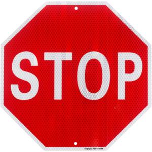 Enjoyist Large Stop Sign 24"x 24" 40 Mil Rust Free Aluminum, Engineer Grade Reflective Sheeting, UV Protected and Weatherproof