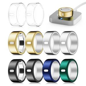 Snyeest 10 Pack Cover Compatible for Oura Ring 4/Gen 3 Heritage/Gen 3 Horizon,(NOT Compatible with Oura 4 Ceramic),Charging Directly,Rugged TPU Elastic Finger Protector for Workout Women Men-Size 8