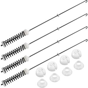 Updated W10780045 Washer Suspension Rods Kit (4 Pack) by Techecook - Replacement for Whirlpool Kenmore Maytag Amana suspension rod W10537442 W10780053 WTW4616FW0 NTW4516FW0 NTW4516FW1 WTW4800BQ1