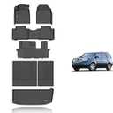 KELCSEECS Floor Mats & Cargo Liner with SeatBack Custom for 2009-2015 Honda Pilot, All Weather Protection TPE Floor Liners Front& Rear Row Full Set Honda Pilot Accessories Black