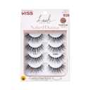 KISS Lash Couture Naked Drama Collection False Eyelashes Multipack 01 with Cushion Flexi Band, Style 'Ruffle', Full & Fluffy Volume, 4 Pairs Fake Eyelashes