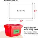 MESS Large Bin Labels for Storage Bins (50 6x4) Storage Bin Labels - Pantry Labels - Labels for Organizing - Removable Labels for Storage Bins Craft Organization - Moving Labels for Boxes (Green)