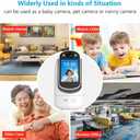 Video Call Security Camera Indoor, Nanny Camera Baby Camera Pet Camera,2-Way Video Call,2-Way Audio, 360Pan/Tilt WiFi Camera for Home Security, Motion Tracking, 1080P 2.8 inch HD Screen,Night Vision