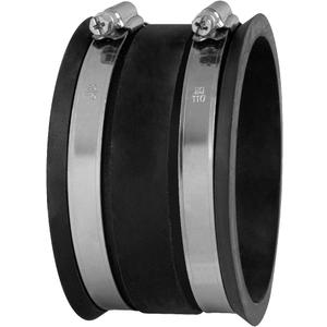 POWERTEC 70149 4 Inch Dust Control Flex Cuff with Steel Hose Clamps, Hose Connector Rubber Cuff Coupler for Woodworking Dust Collection Fittings, Dust Collector Accessories & Machinery, 1 pack