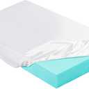 HunnmingRe 2-3 Inch Mattress Topper Cover (Only Cover) Memory Foam Protector Microfiber Memory Foam for Latex Mattress Topper Gel RV(Twin 75 x 38 Inch,White)