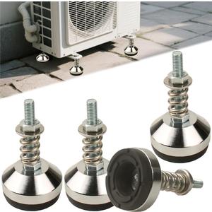 Split Air Conditioner Shock Pad Vibration Isolator MountsHeavy Duty Leveling feetLeg Leveler 1.97" Dia Base,Adjustable Leveling feet M8 Thread, 1300 Lb Capacity for Workbench, Machine4 Pack
