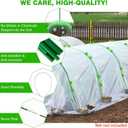 Garden Hoops for Raised Beds Row Cover, 36pcs 8ft Greenhouse Garden Grow Tunnel Netting Hoops, Greenhouse Support Hoops Garden Bed Hoops, Flexible Fiberglass DIY Hoops for Outdoor Plant, 24pcs Clips