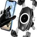 Kewig Motorcycle Fork Stem Phone Mount, Motorcycle Phone Mount, 1S One-Push Automatically Lock & Release, Fits for Fork Stem 12-25.4mm in Diameter, for 4.0-6.9" Cellphones