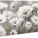 Flower Canvas Wall Art Decor, Floral Picture for Bedroom, 48x24 Inch