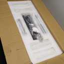 Majhoiw Rectangle Black Crystal Chandeliers for Dining Room, Modern 4-Light Kitchen Island Light Fixture Over Table, 33" Linear Hanging Pendant Lighting for Pool Table Entryway Foyer Hallway