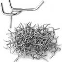 JMIATRY 100PCS Metal Pegboard Hooks 1 Inch Pegboard Hooks 1/8" Diameter Heavy Duty Board Shelving Peg Board Hook for 1/4" - 1/8 Thick Metal Perforated Pegboards, Pegboards Counters Display, Crafts