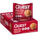3 x Quest Nutrition Chocolate Chip Muffin, 10g Protein, 2g Net Carb, Less than 1g Sugar, Protein Snack, 8 Count (EXP 09/30/26)