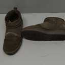 DREAM PAIRS Ankle Winter Mini Boots for Women Genuine Suede Faux Fur Lining Water Resistant Warm Snow Boots Slip On Memory Foam Comfort Booties FuzzyClassic (8, Taupe)