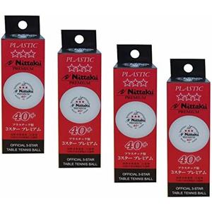 NITTAKU 3-Star Premium 40+ Table Tennis Balls