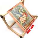 Adjustable Embroidery Table Stand, Cross Stitch Hoop Stand for Lap or Table Top Cross Stitch or Tapestry , Embroidery Hoop Holder. Hand Polished Natural Wood 190-3 ( 30cm )