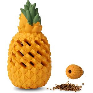 M.C.works Dog Toy for Aggressive Chewers Large Breeds, Indestructible Dog Teeth Clean, Pineapple Tough Treat Dispensing Toys for Large Dogs (Giant)