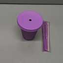 Toyvian 1pc Plastic Straw Cup for Boys and Girls Safe and Practical Water Drinking Bottle for School and Outdoor Use Easy to Clean (12X10.2CM, Purple)