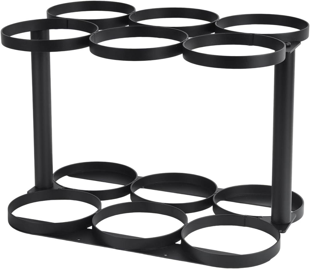Oxygen Tank Holder, Oxygen Tank Rack, Medical Oxygen Tank Holder, Heavy Duty Oxygen Cylinder Rack for Storage and Transportation, Floor Mountable Oxygen Rack 4.5" Diameter (6 Slots) (Small)